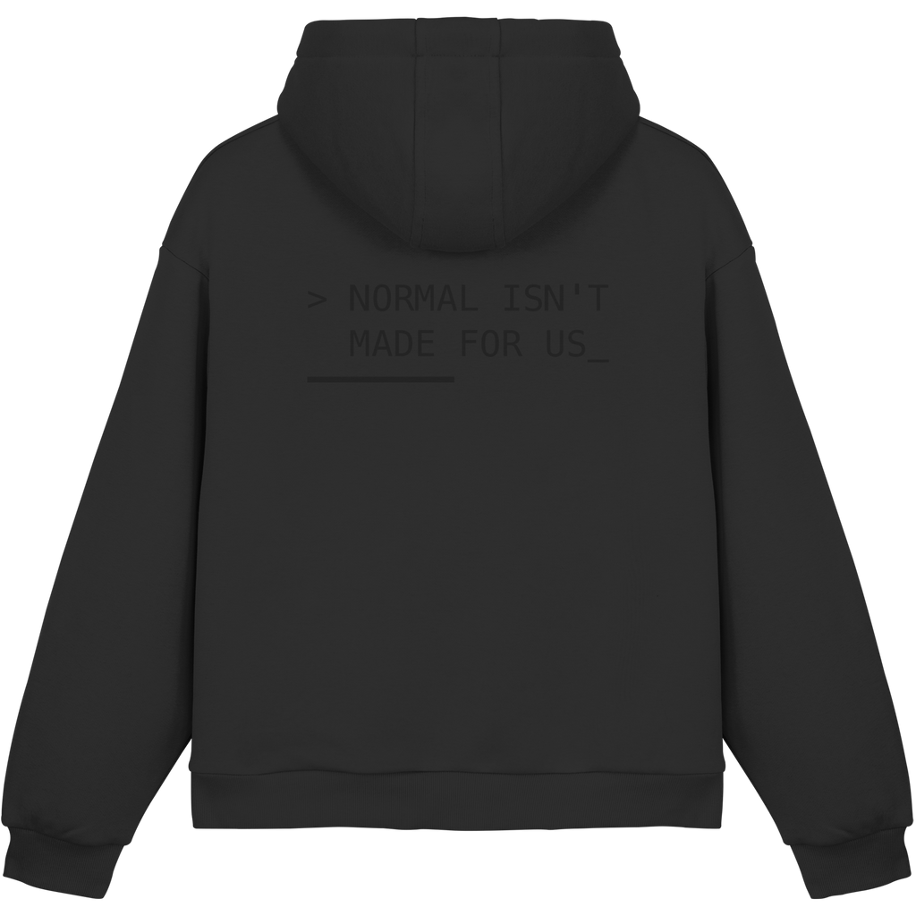 normal isn‘t made for us - Fluffy Boxcut Hoodie