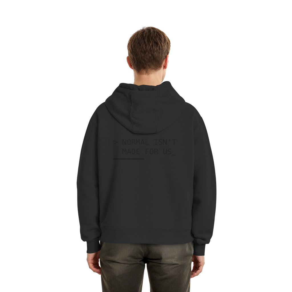 normal isn‘t made for us - Fluffy Boxcut Hoodie