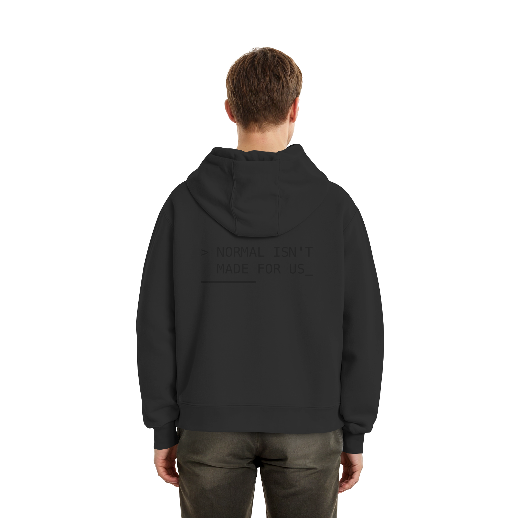 normal isn‘t made for us - Fluffy Boxcut Hoodie